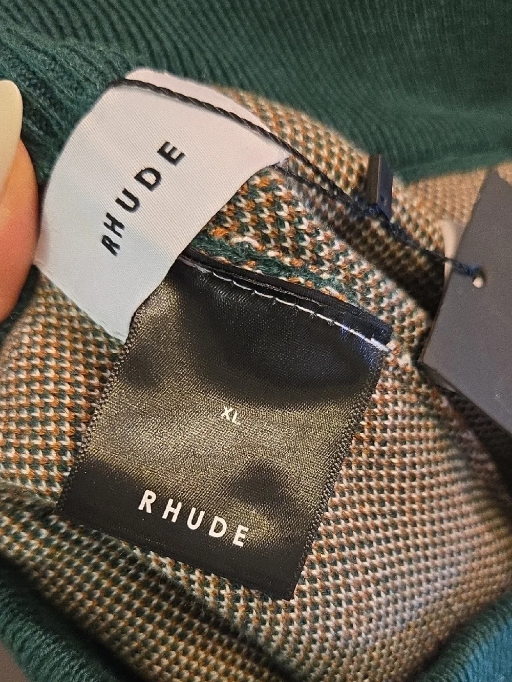 Rhude Knit Bandamana Supima Cotton Pocket Drawstring Waist Mens Shorts NWT